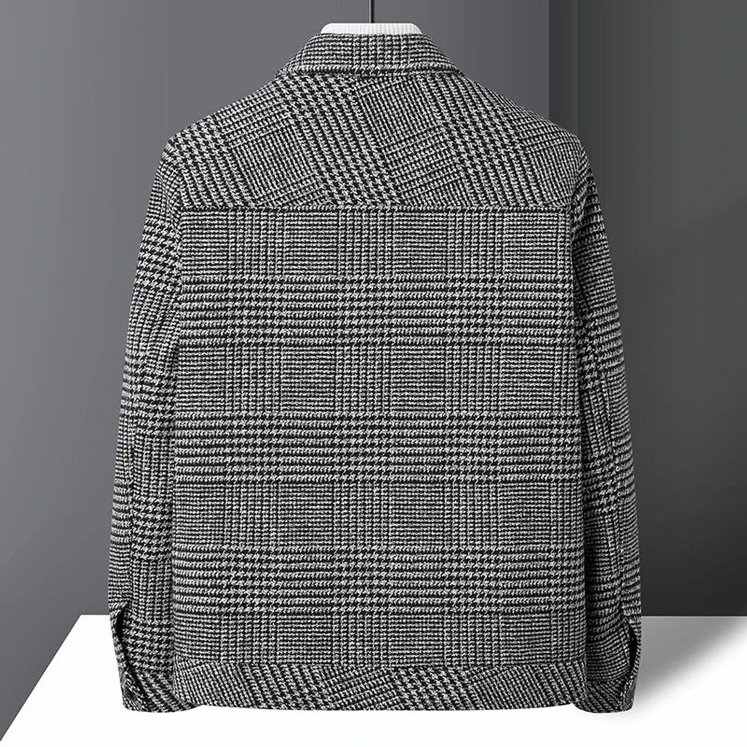 Mens Heritage Check Wool-Blend Jacket Coat