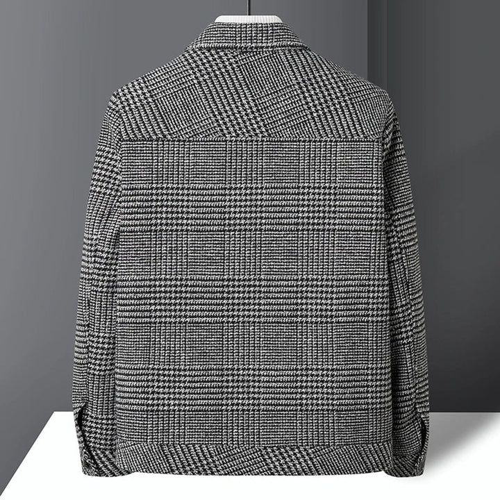 Mens Heritage Check Wool-Blend Jacket Coat