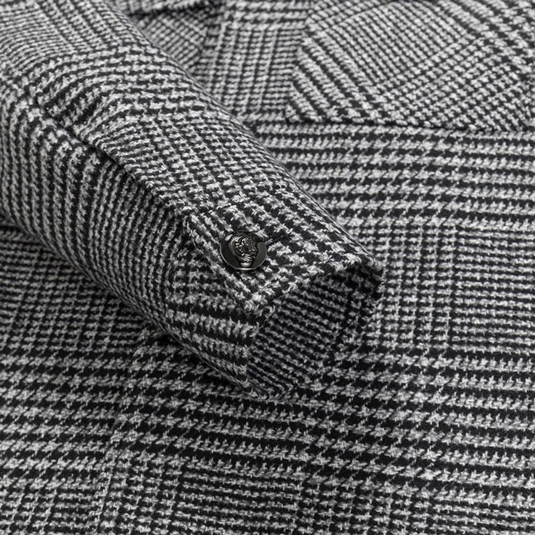 Mens Heritage Check Wool-Blend Jacket Coat