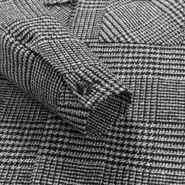 Mens Heritage Check Wool-Blend Jacket Coat