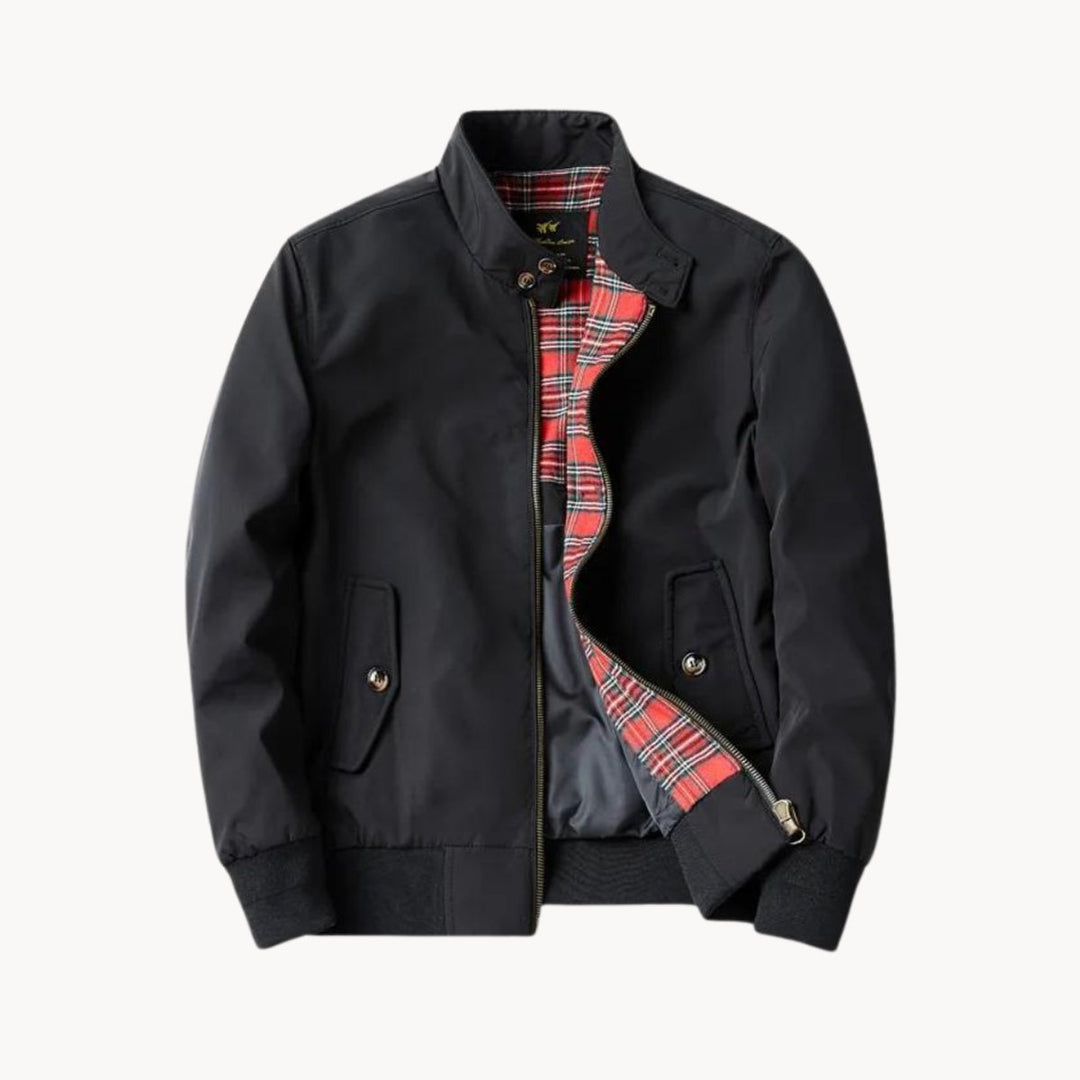 Men's Heritage Tartan-Lined Harrington Bomber Jacket