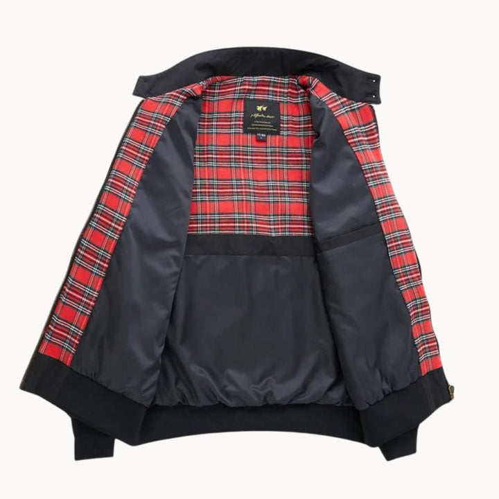Men's Heritage Tartan-Lined Harrington Bomber Jacket