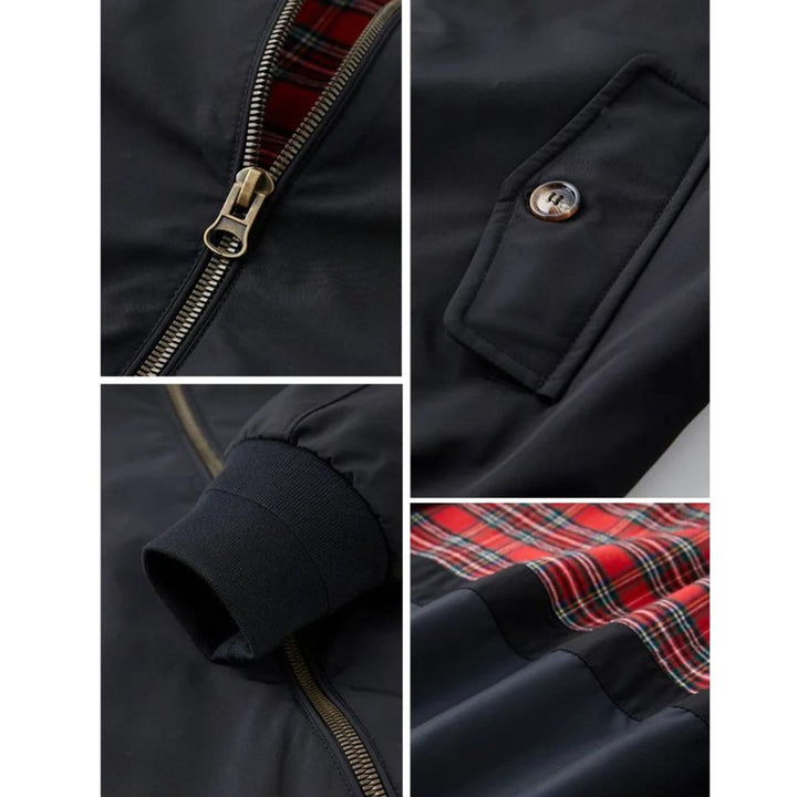 Men's Heritage Tartan-Lined Harrington Bomber Jacket
