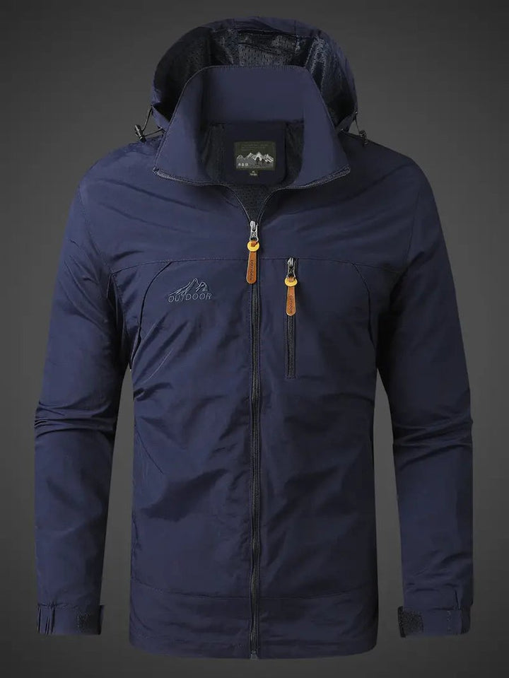 Men's Hooded Waterproof Jacket Lightweight Outdoor Rain Coat