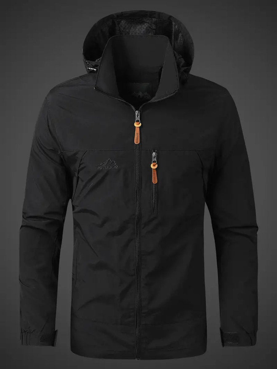 Men's Hooded Waterproof Jacket Lightweight Outdoor Rain Coat