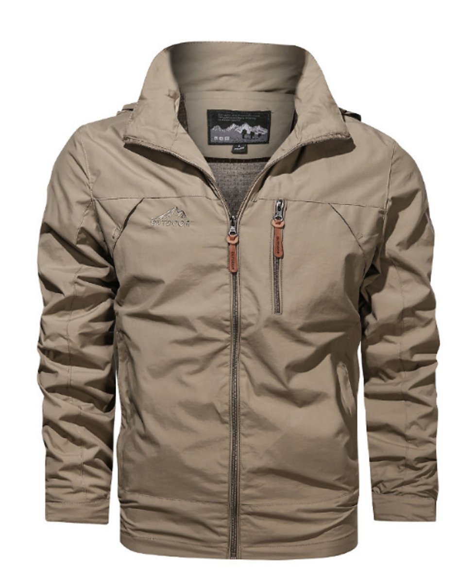 Men's Hooded Waterproof Jacket Lightweight Outdoor Rain Coat