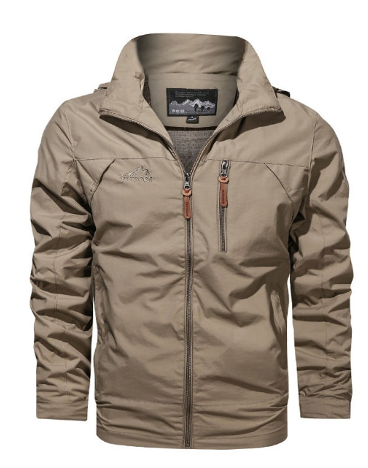 Men's Hooded Waterproof Jacket Lightweight Outdoor Rain Coat