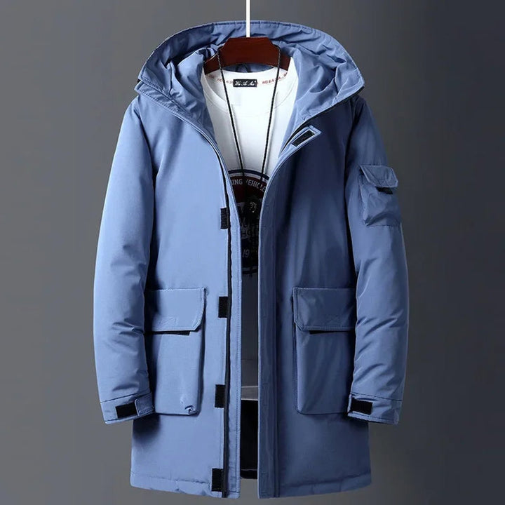 Men's Insulated Hooded Waterproof Jacket Long Winter Parka Coat