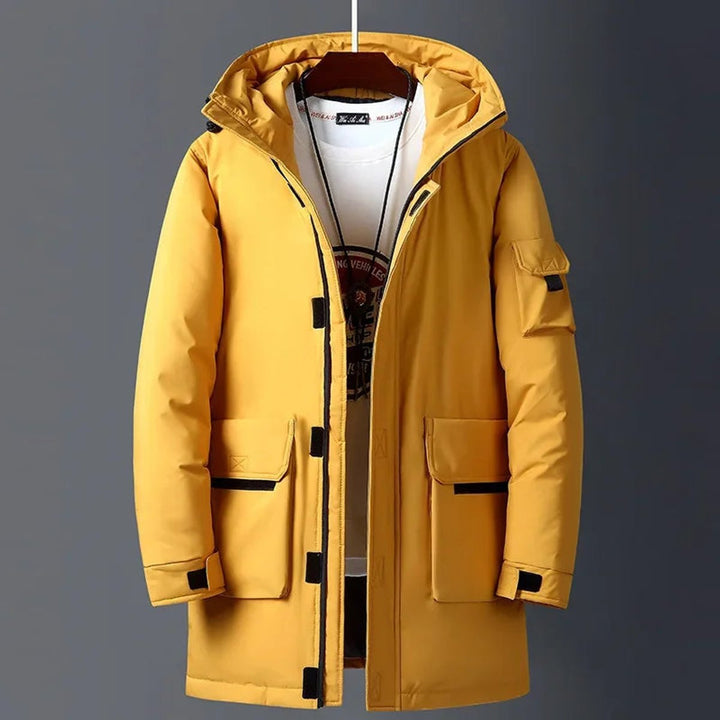 Men's Insulated Hooded Waterproof Jacket Long Winter Parka Coat