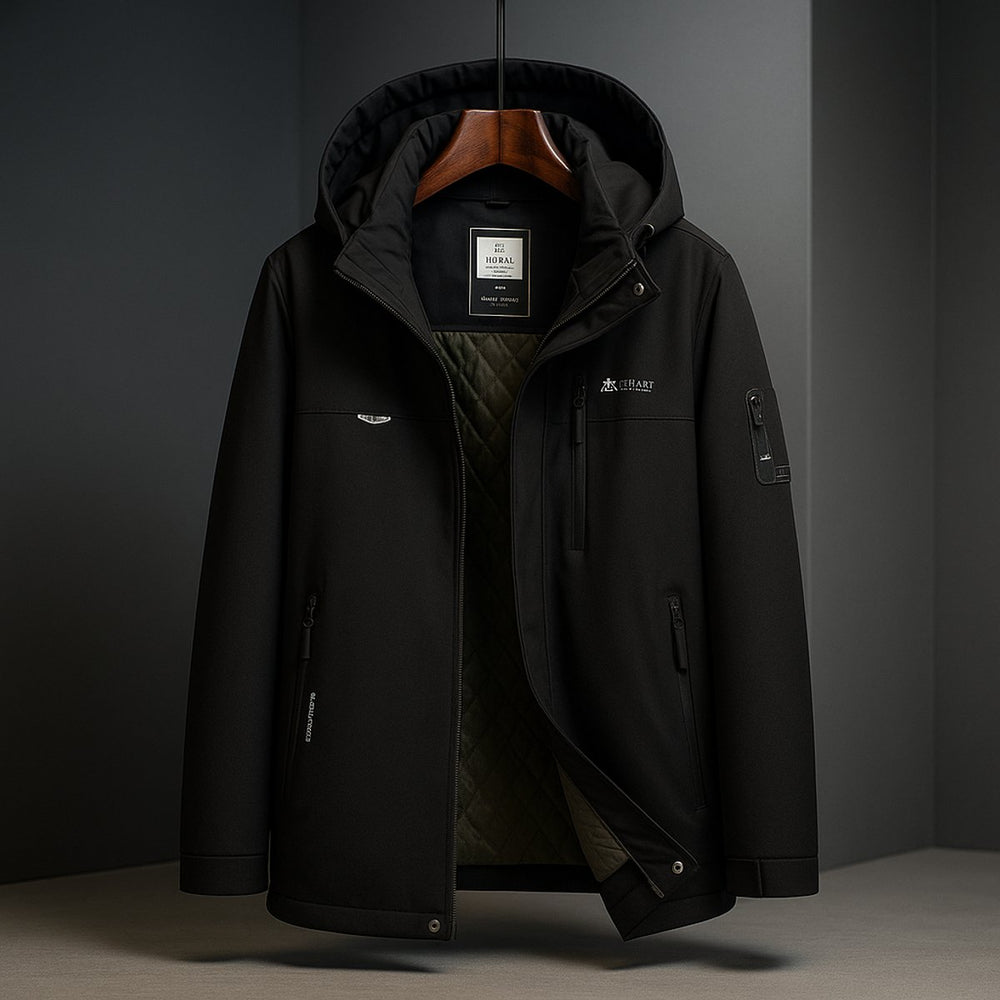 Men's Insulated Hooded Waterproof Jacket Padded Winter Coat