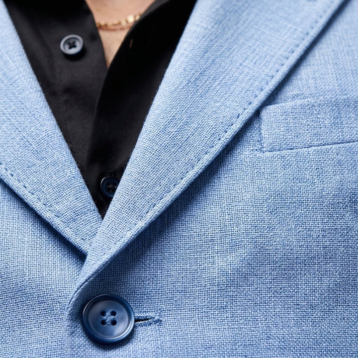 Mens Jacket Softly Structured Linen Blend Suit Blazer