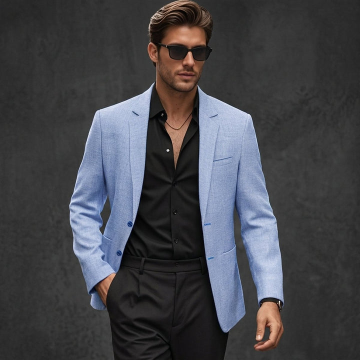 Mens Jacket Softly Structured Linen Blend Suit Blazer