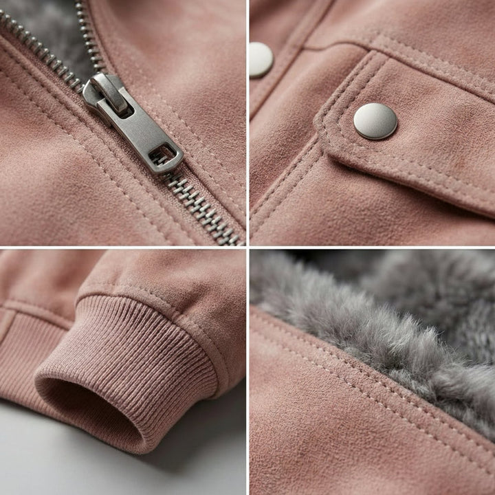 Mens Jacket Tailored Lambskin Leather Bomber Coat