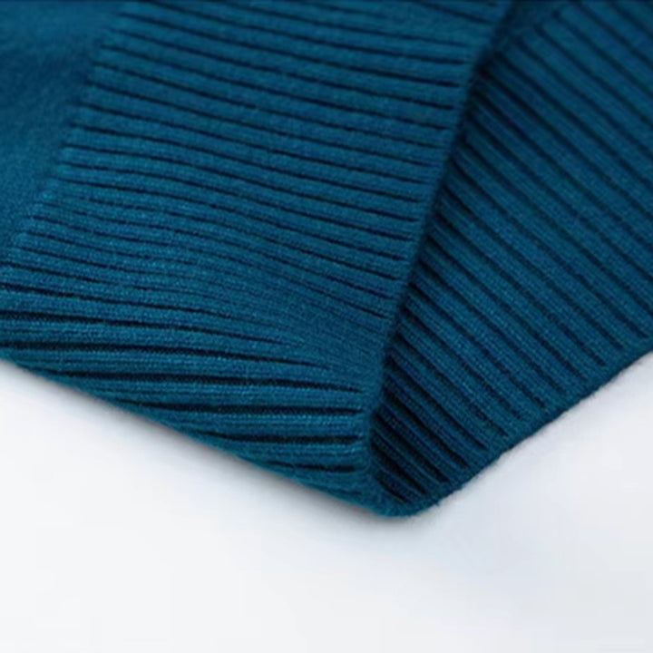 Mens Jumper Cashmere Blend Turtleneck Ribbed Knit Pullover