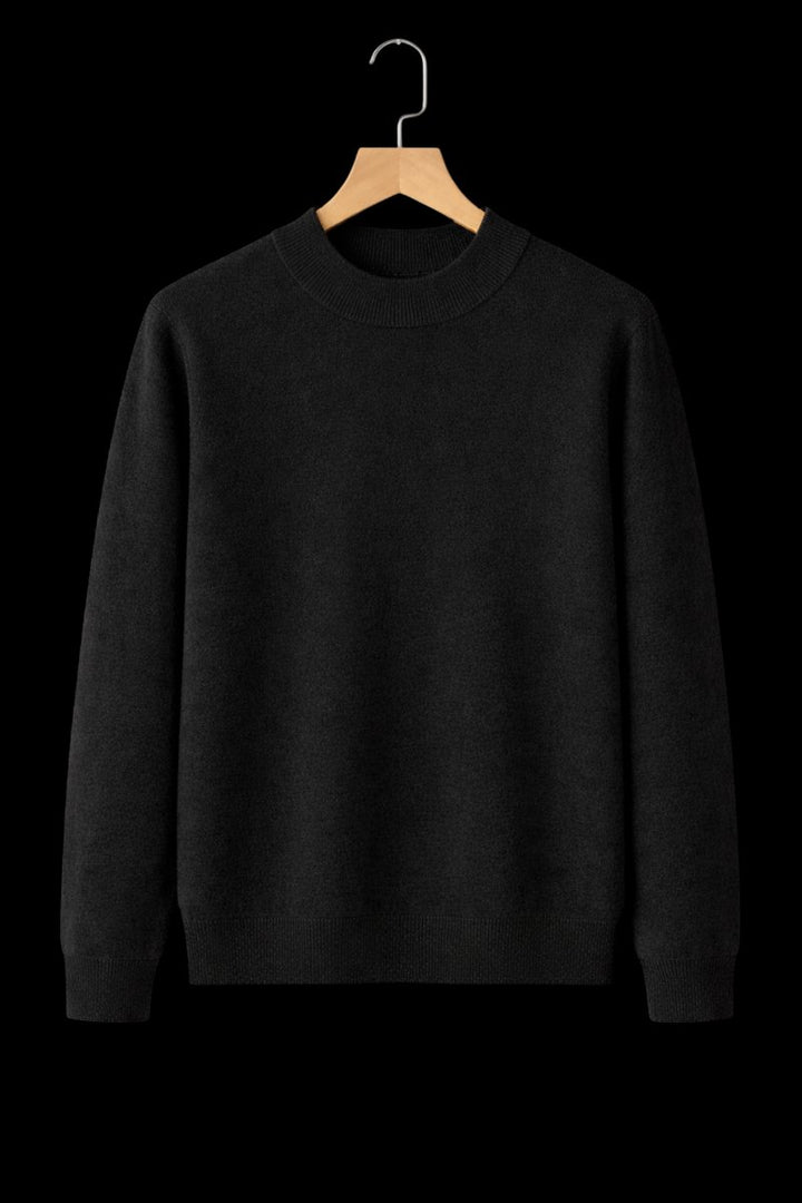 Mens Jumper Cashmere Crew-Neck Mid-Weight Knitted Pullover