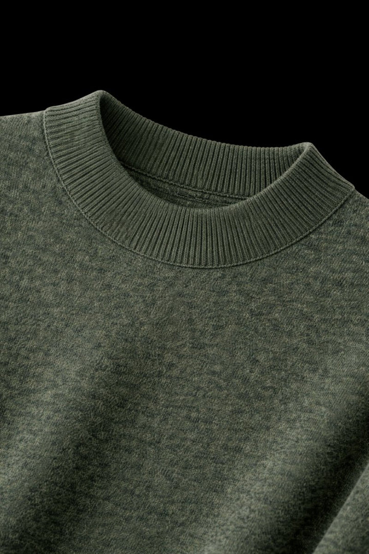 Mens Jumper Cashmere Crew-Neck Mid-Weight Knitted Pullover