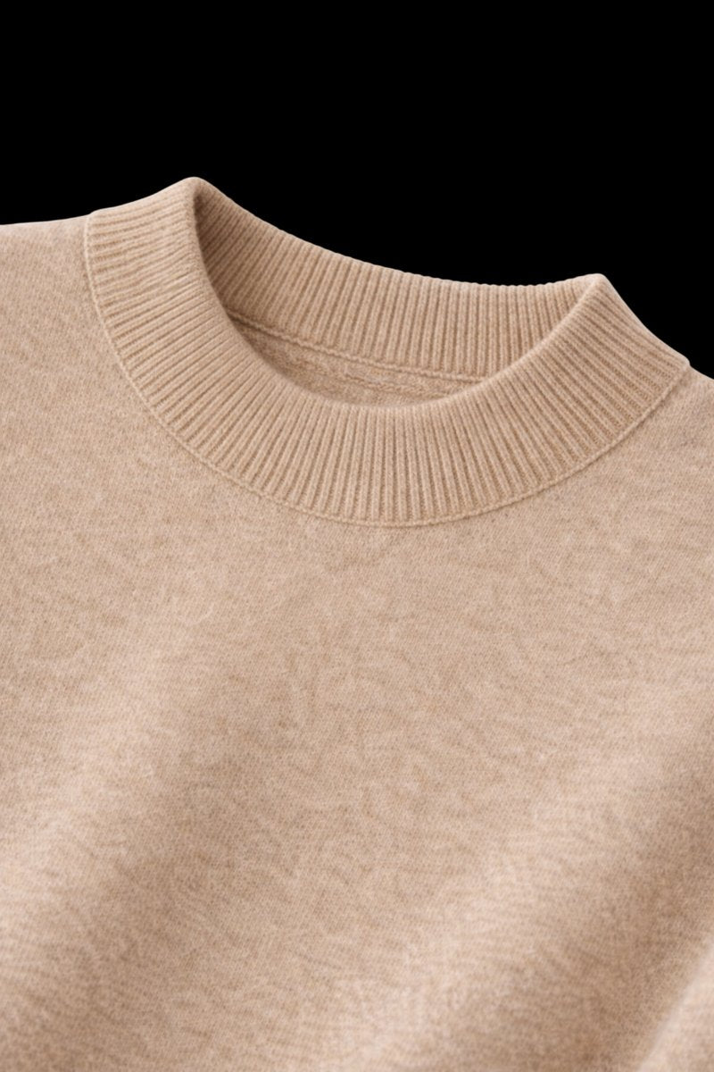 Mens Jumper Cashmere Crew-Neck Mid-Weight Knitted Pullover