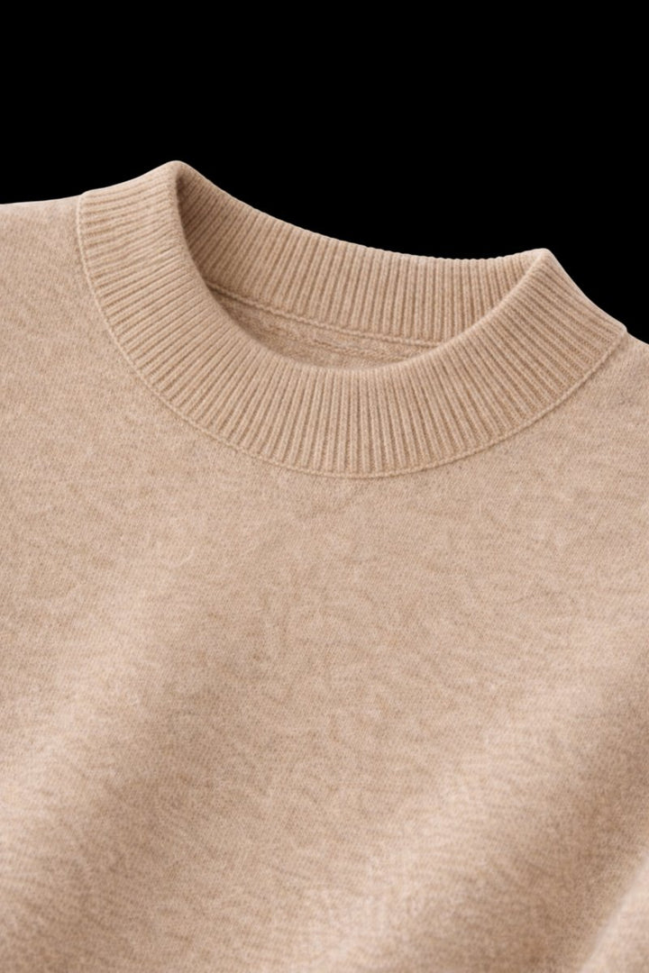 Mens Jumper Cashmere Crew-Neck Mid-Weight Knitted Pullover