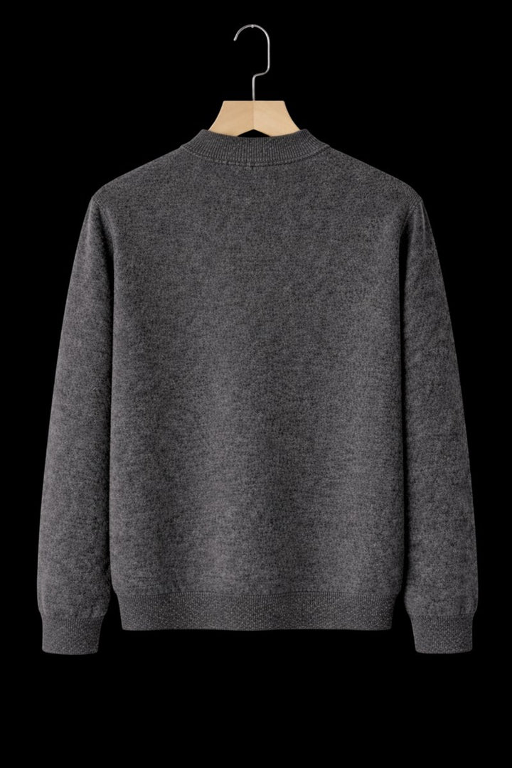 Mens Jumper Cashmere Crew-Neck Mid-Weight Knitted Pullover