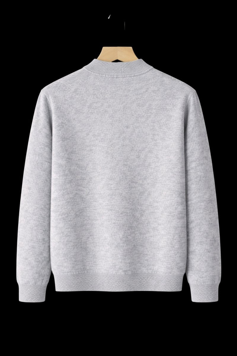 Mens Jumper Cashmere Crew-Neck Mid-Weight Knitted Pullover