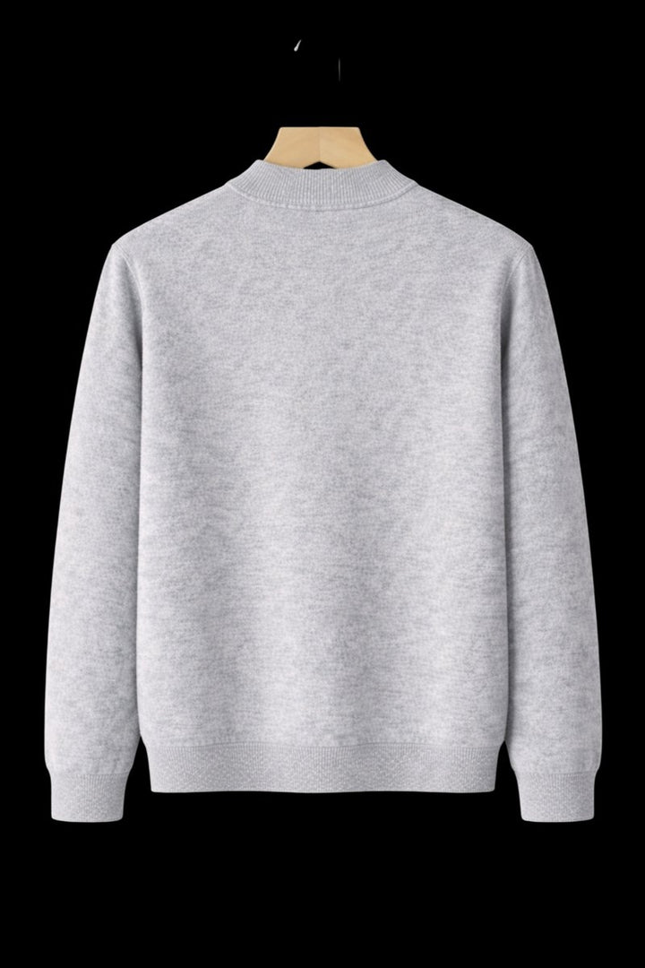 Mens Jumper Cashmere Crew-Neck Mid-Weight Knitted Pullover