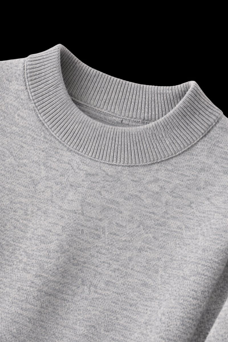 Mens Jumper Cashmere Crew-Neck Mid-Weight Knitted Pullover