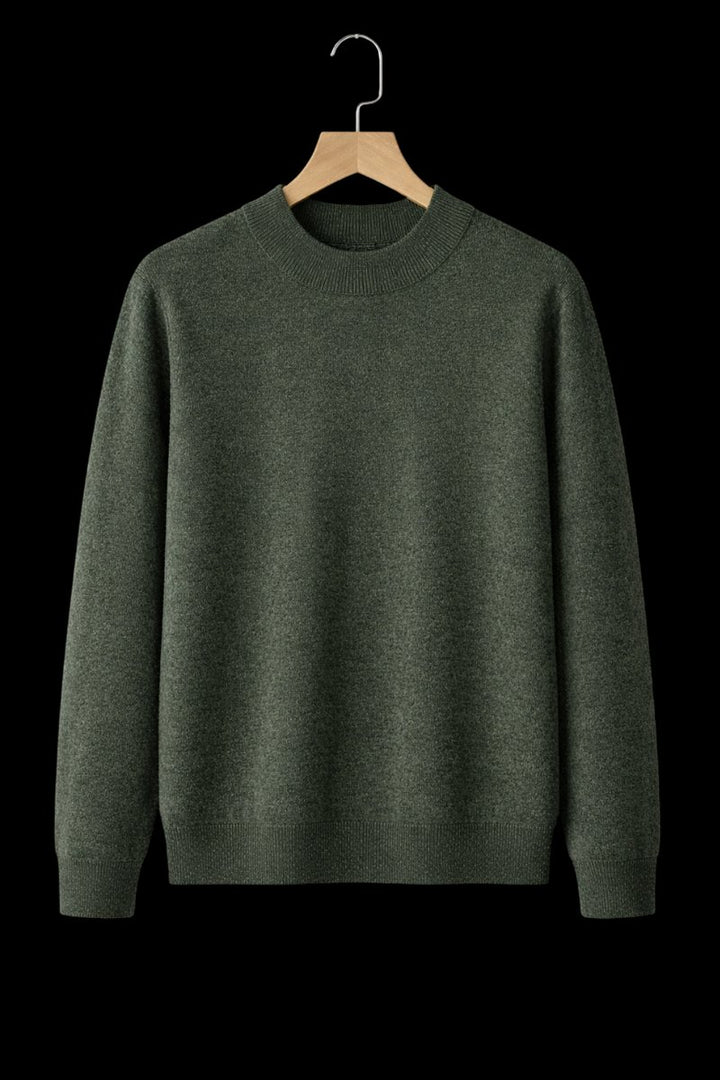 Mens Jumper Cashmere Crew-Neck Mid-Weight Knitted Pullover