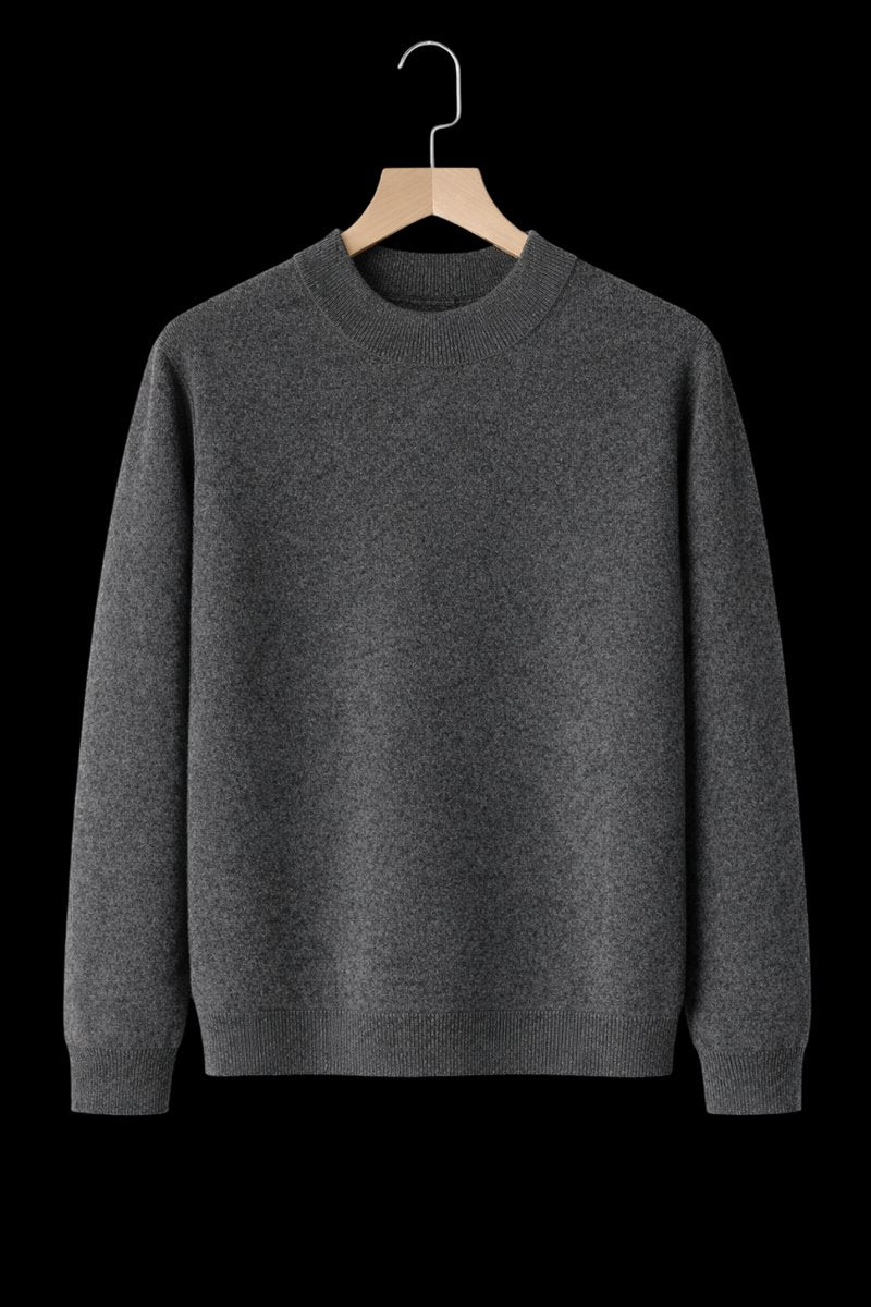 Mens Jumper Cashmere Crew-Neck Mid-Weight Knitted Pullover