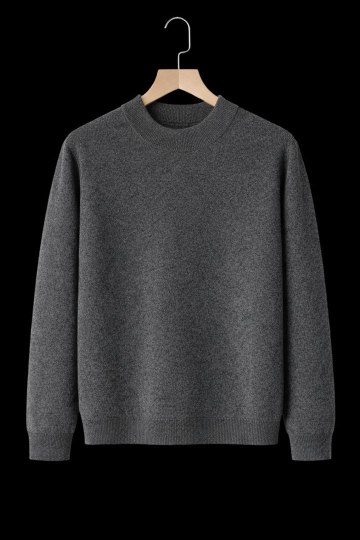 Mens Jumper Cashmere Crew-Neck Mid-Weight Knitted Pullover