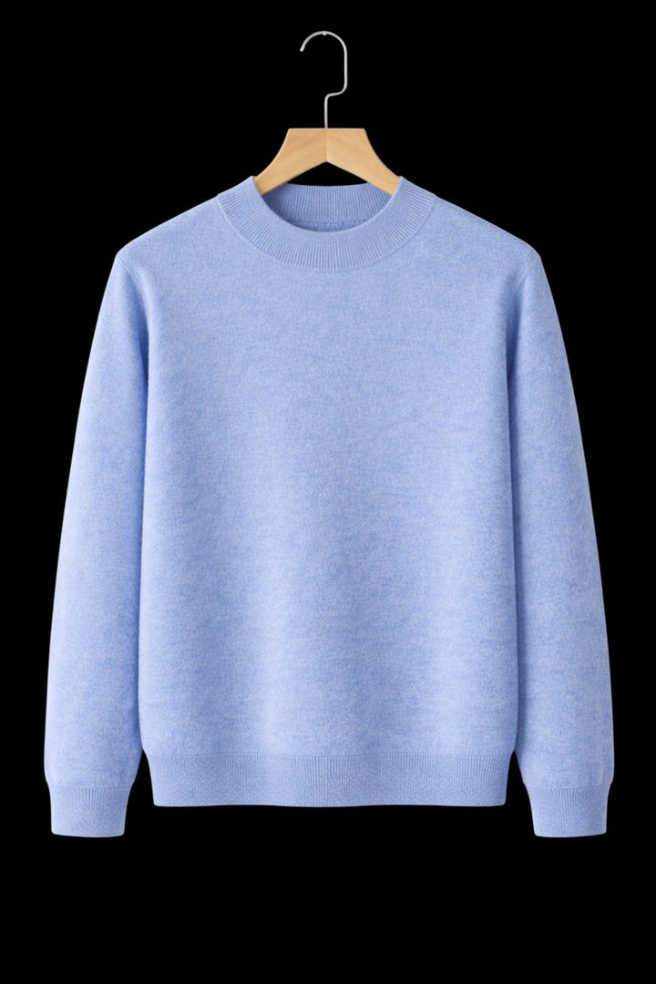 Mens Jumper Cashmere Crew-Neck Mid-Weight Knitted Pullover