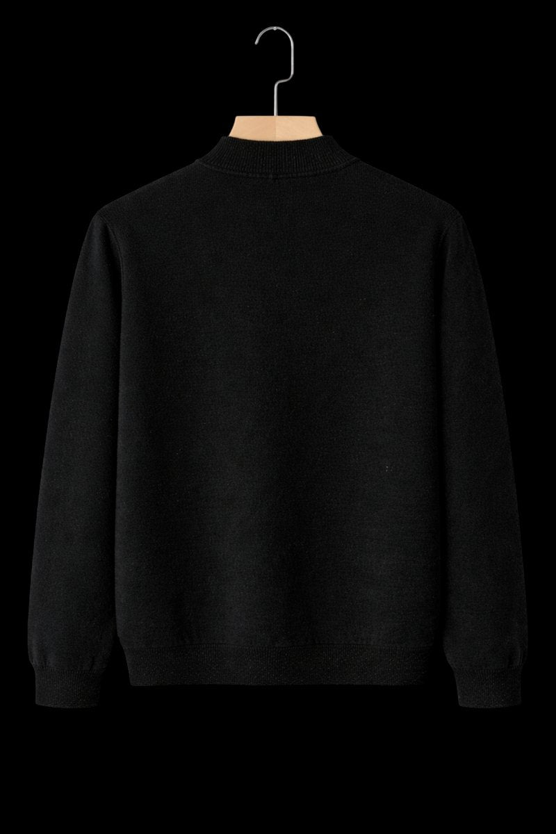 Mens Jumper Cashmere Crew-Neck Mid-Weight Knitted Pullover