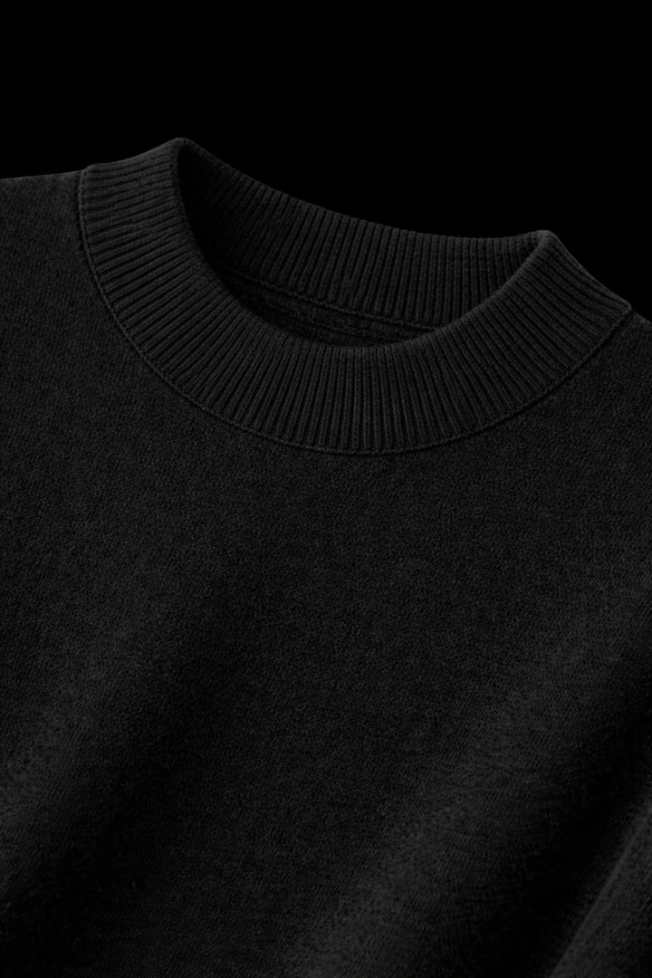 Mens Jumper Cashmere Crew-Neck Mid-Weight Knitted Pullover