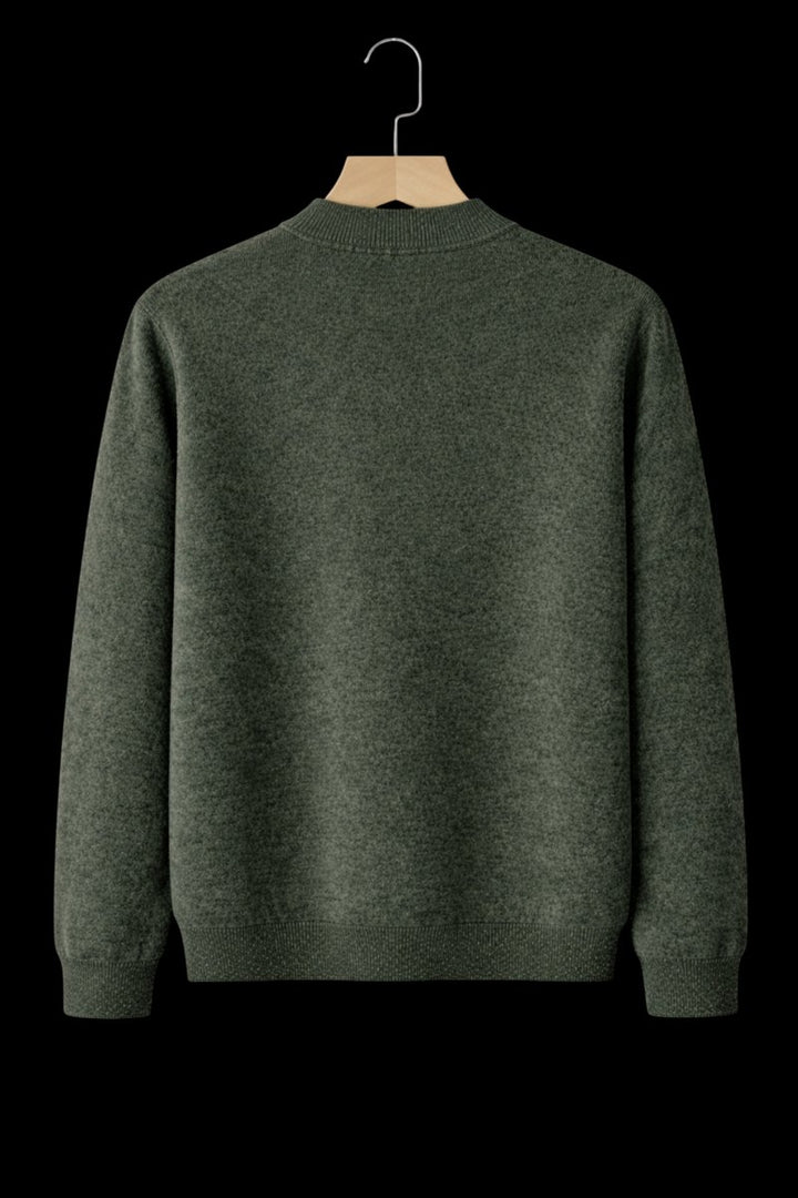 Mens Jumper Cashmere Crew-Neck Mid-Weight Knitted Pullover
