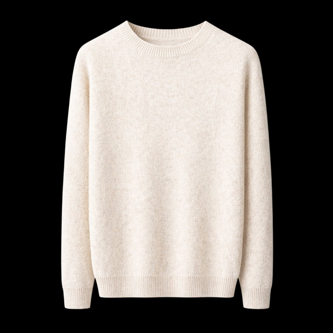 Mens Jumper Classic Crewneck Regular Fit Ribbed Knit Pullover