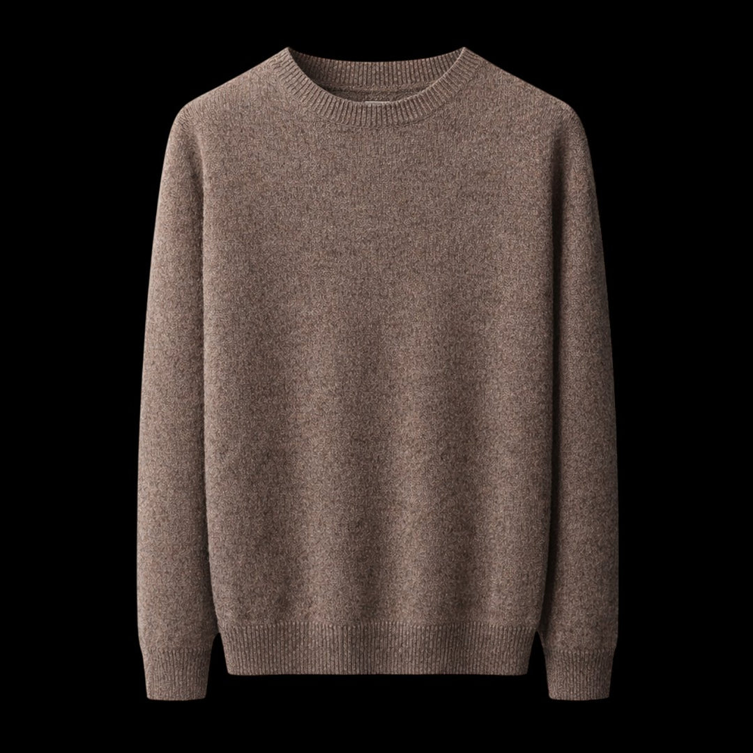 Mens Jumper Classic Crewneck Regular Fit Ribbed Knit Pullover