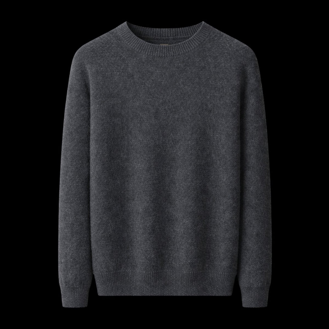 Mens Jumper Classic Crewneck Regular Fit Ribbed Knit Pullover