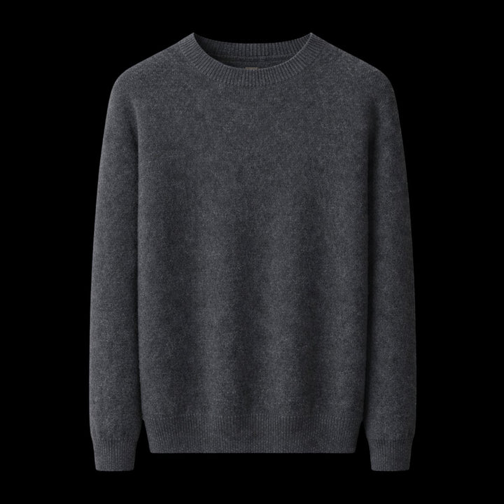 Mens Jumper Classic Crewneck Regular Fit Ribbed Knit Pullover