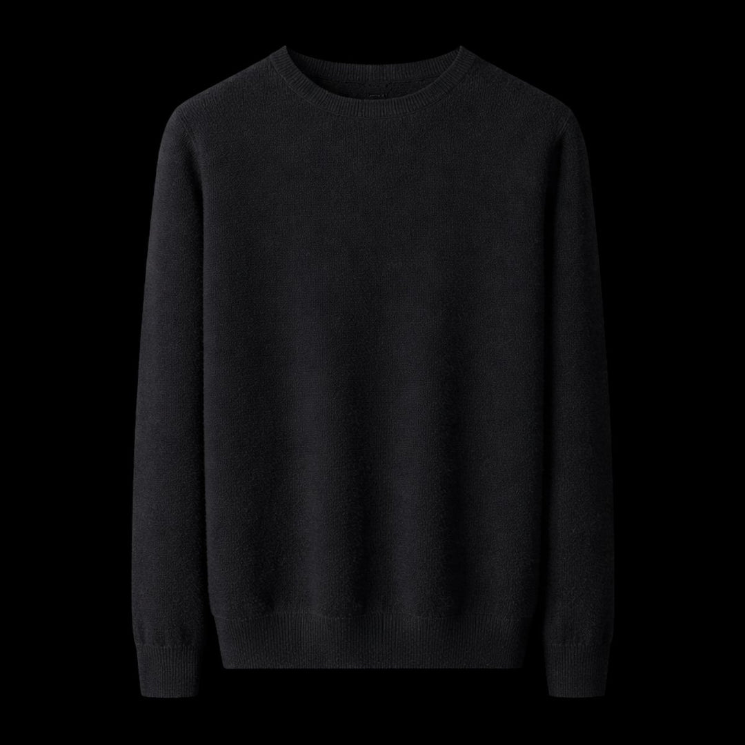 Mens Jumper Classic Crewneck Regular Fit Ribbed Knit Pullover