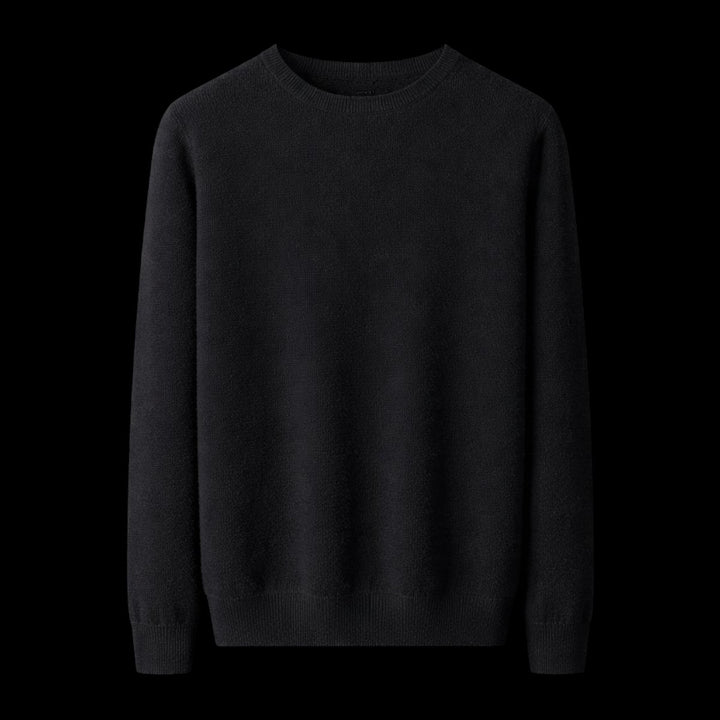 Mens Jumper Classic Crewneck Regular Fit Ribbed Knit Pullover