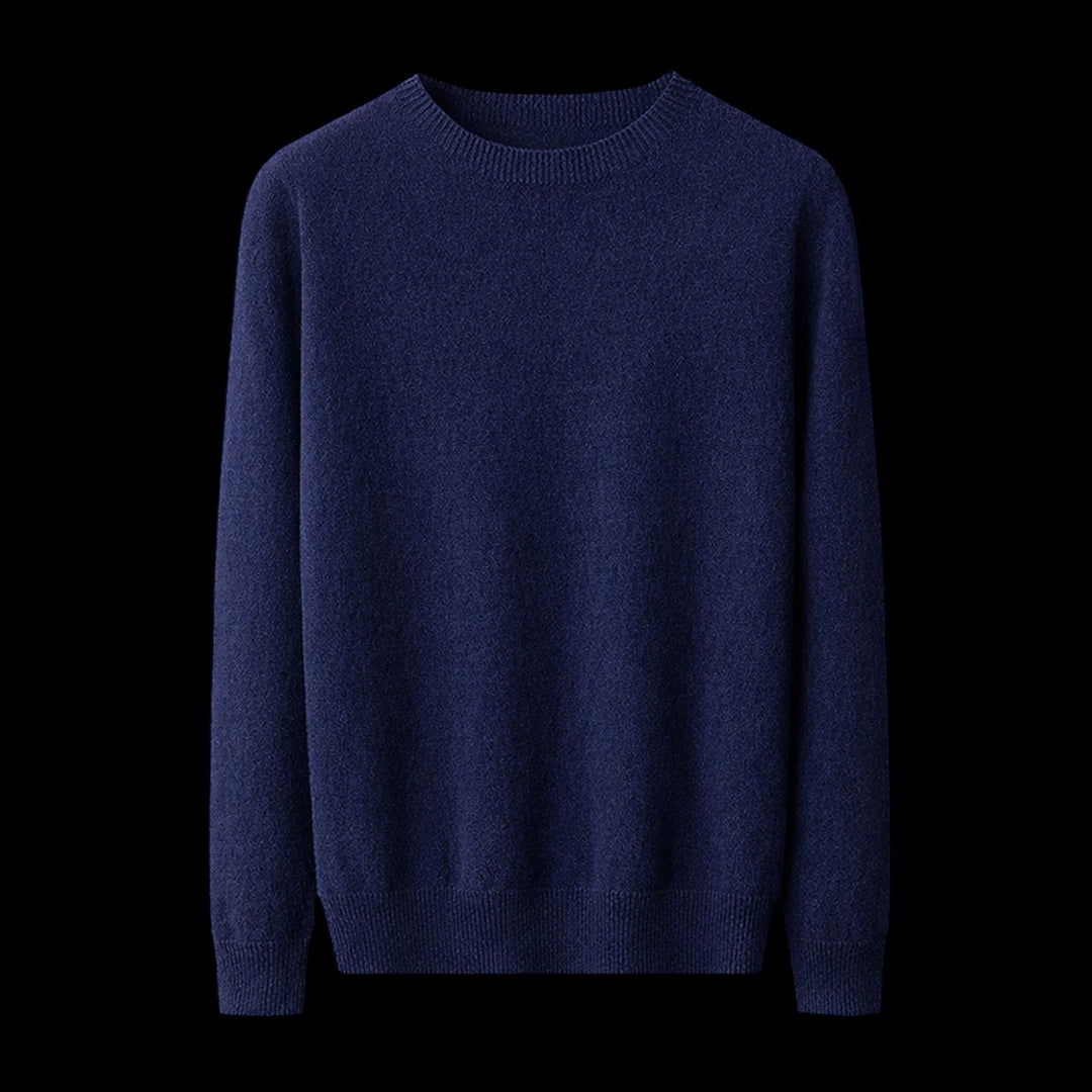 Mens Jumper Classic Crewneck Regular Fit Ribbed Knit Pullover