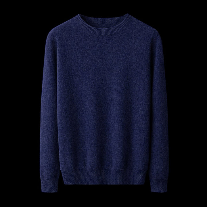 Mens Jumper Classic Crewneck Regular Fit Ribbed Knit Pullover