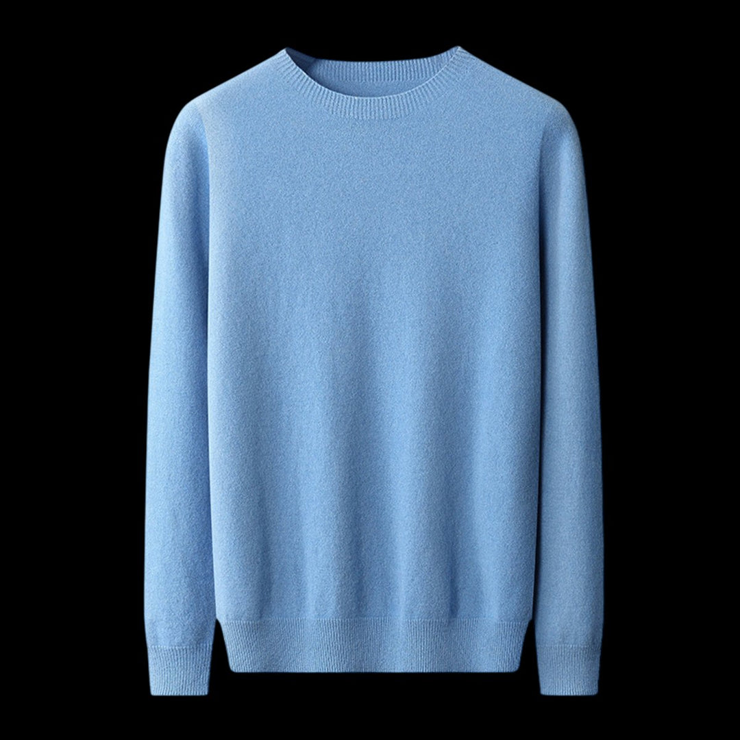 Mens Jumper Classic Crewneck Regular Fit Ribbed Knit Pullover