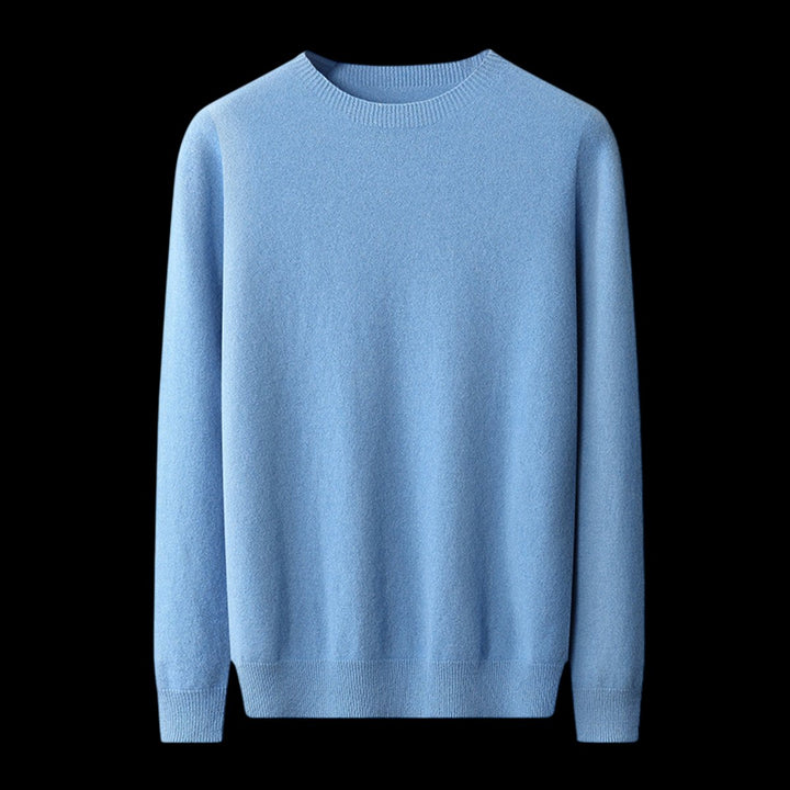 Mens Jumper Classic Crewneck Regular Fit Ribbed Knit Pullover