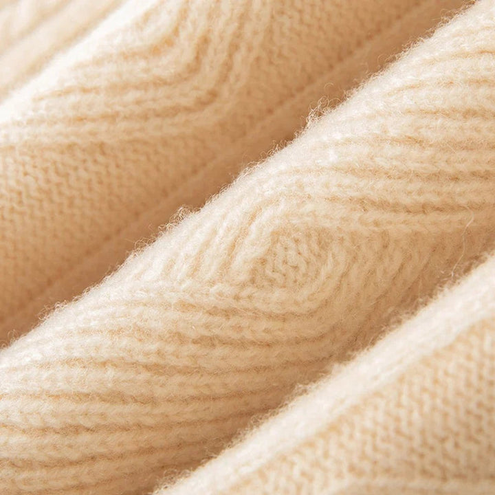 Mens Jumper Extrafine Merino Wool Turtleneck Cable-Knit Pullover