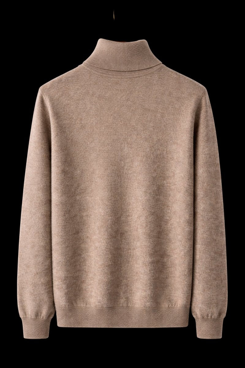 Mens Jumper Fine Wool Slim Fit Turtleneck Knit Pullover