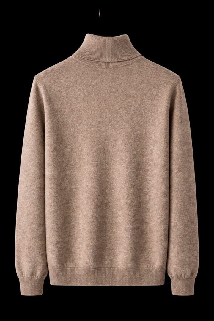 Mens Jumper Fine Wool Slim Fit Turtleneck Knit Pullover