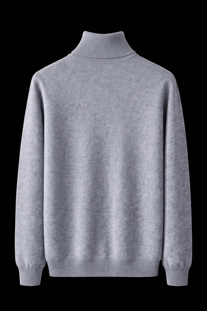 Mens Jumper Fine Wool Slim Fit Turtleneck Knit Pullover