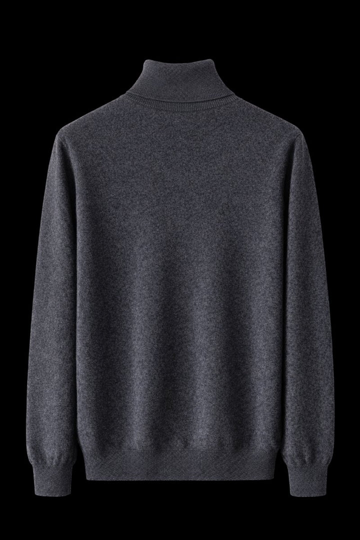 Mens Jumper Fine Wool Slim Fit Turtleneck Knit Pullover