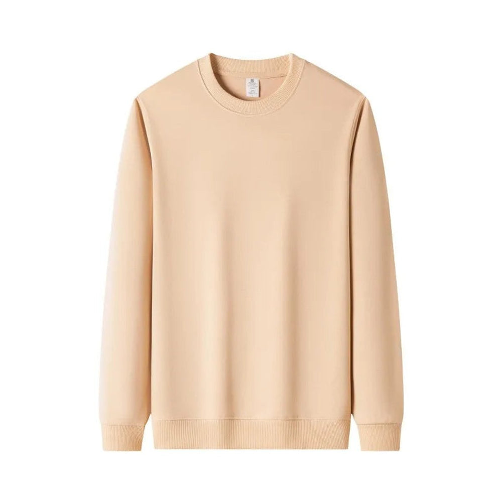 Mens Jumper Heavyweight Cotton Fleece Relaxed Crewneck Pullover