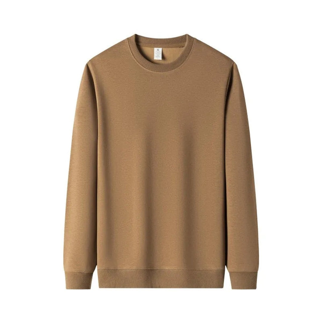 Mens Jumper Heavyweight Cotton Fleece Relaxed Crewneck Pullover